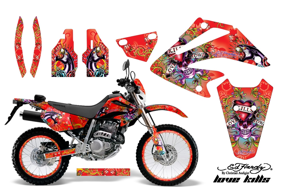 Honda XR 250 SM Graphic Kit EH loveKills red